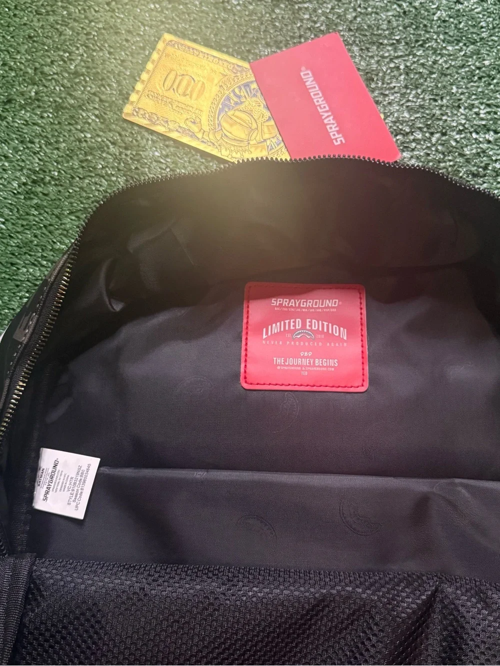Sprayground Black & Red Checker Shark-Mouth Backpack Limited Edition